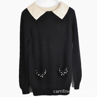Carrifine品牌女裝2013秋冬新品 娃娃領休閑長袖毛衣，演繹甜美與時尚的秋冬魅力
